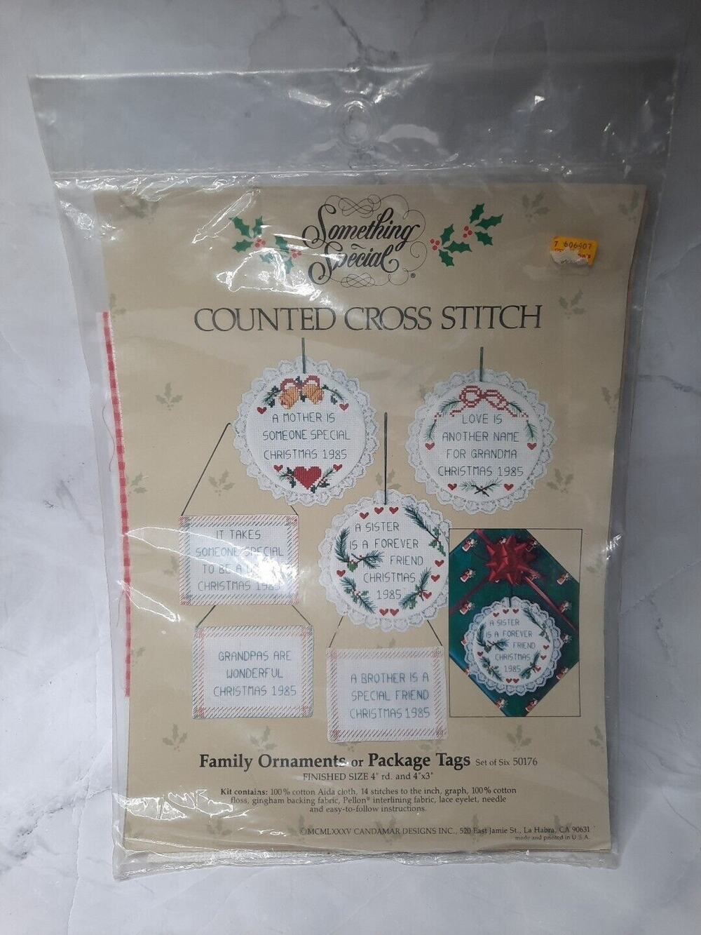Something Special Counted Cross Stitch Kit Family Christmas Ornaments 50176
